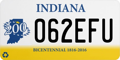 IN license plate 062EFU