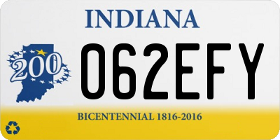 IN license plate 062EFY