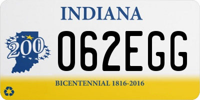 IN license plate 062EGG