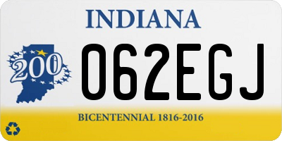 IN license plate 062EGJ