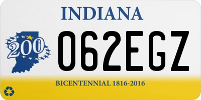 IN license plate 062EGZ