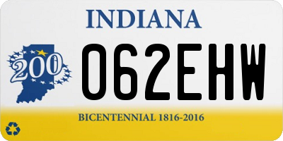 IN license plate 062EHW
