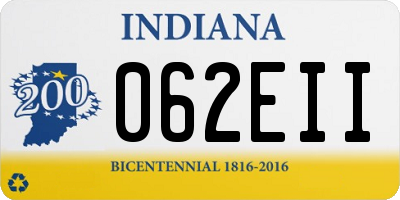 IN license plate 062EII
