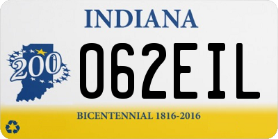 IN license plate 062EIL