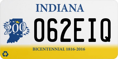 IN license plate 062EIQ