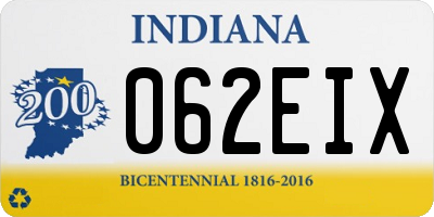 IN license plate 062EIX