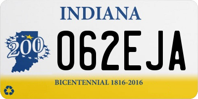 IN license plate 062EJA