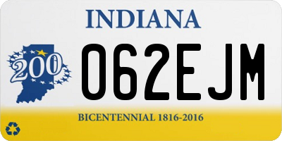 IN license plate 062EJM