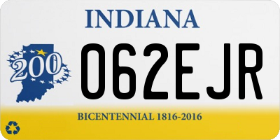 IN license plate 062EJR