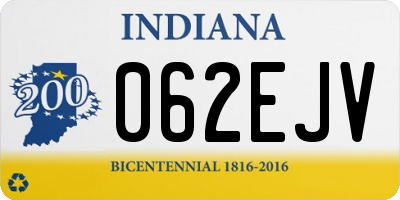 IN license plate 062EJV