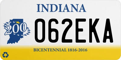 IN license plate 062EKA