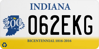 IN license plate 062EKG