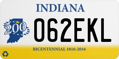 IN license plate 062EKL
