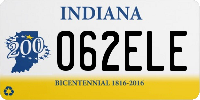 IN license plate 062ELE