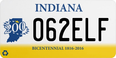 IN license plate 062ELF