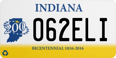 IN license plate 062ELI