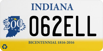 IN license plate 062ELL