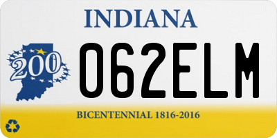 IN license plate 062ELM