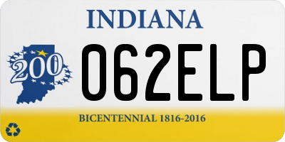 IN license plate 062ELP