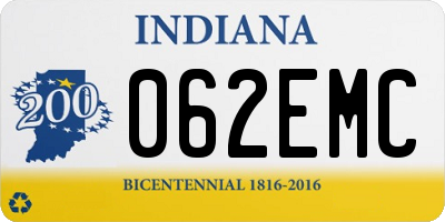 IN license plate 062EMC
