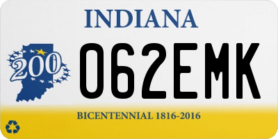 IN license plate 062EMK