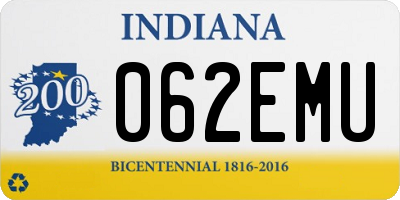 IN license plate 062EMU