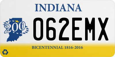 IN license plate 062EMX