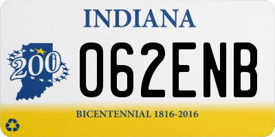 IN license plate 062ENB