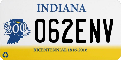 IN license plate 062ENV