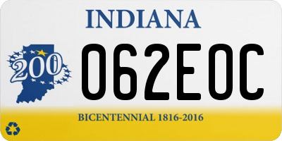 IN license plate 062EOC