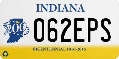 IN license plate 062EPS