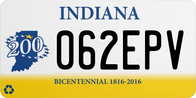 IN license plate 062EPV