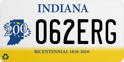 IN license plate 062ERG