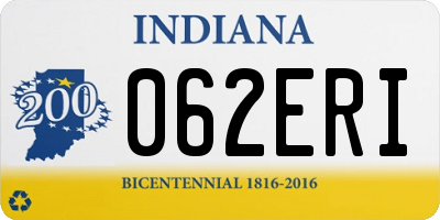 IN license plate 062ERI