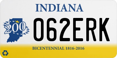 IN license plate 062ERK