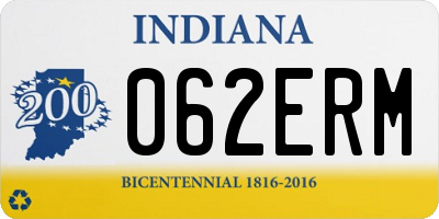 IN license plate 062ERM