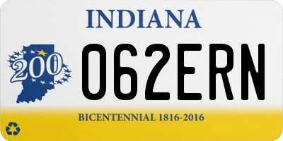 IN license plate 062ERN