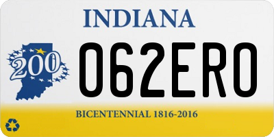IN license plate 062ERO