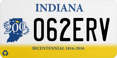 IN license plate 062ERV