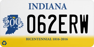 IN license plate 062ERW