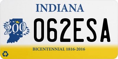 IN license plate 062ESA