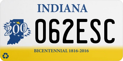 IN license plate 062ESC