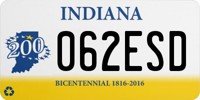IN license plate 062ESD