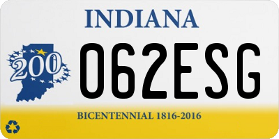 IN license plate 062ESG