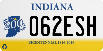 IN license plate 062ESH
