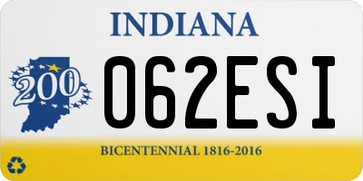 IN license plate 062ESI