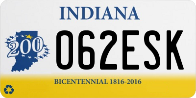 IN license plate 062ESK