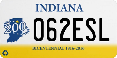 IN license plate 062ESL