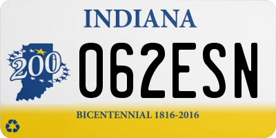 IN license plate 062ESN