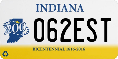IN license plate 062EST